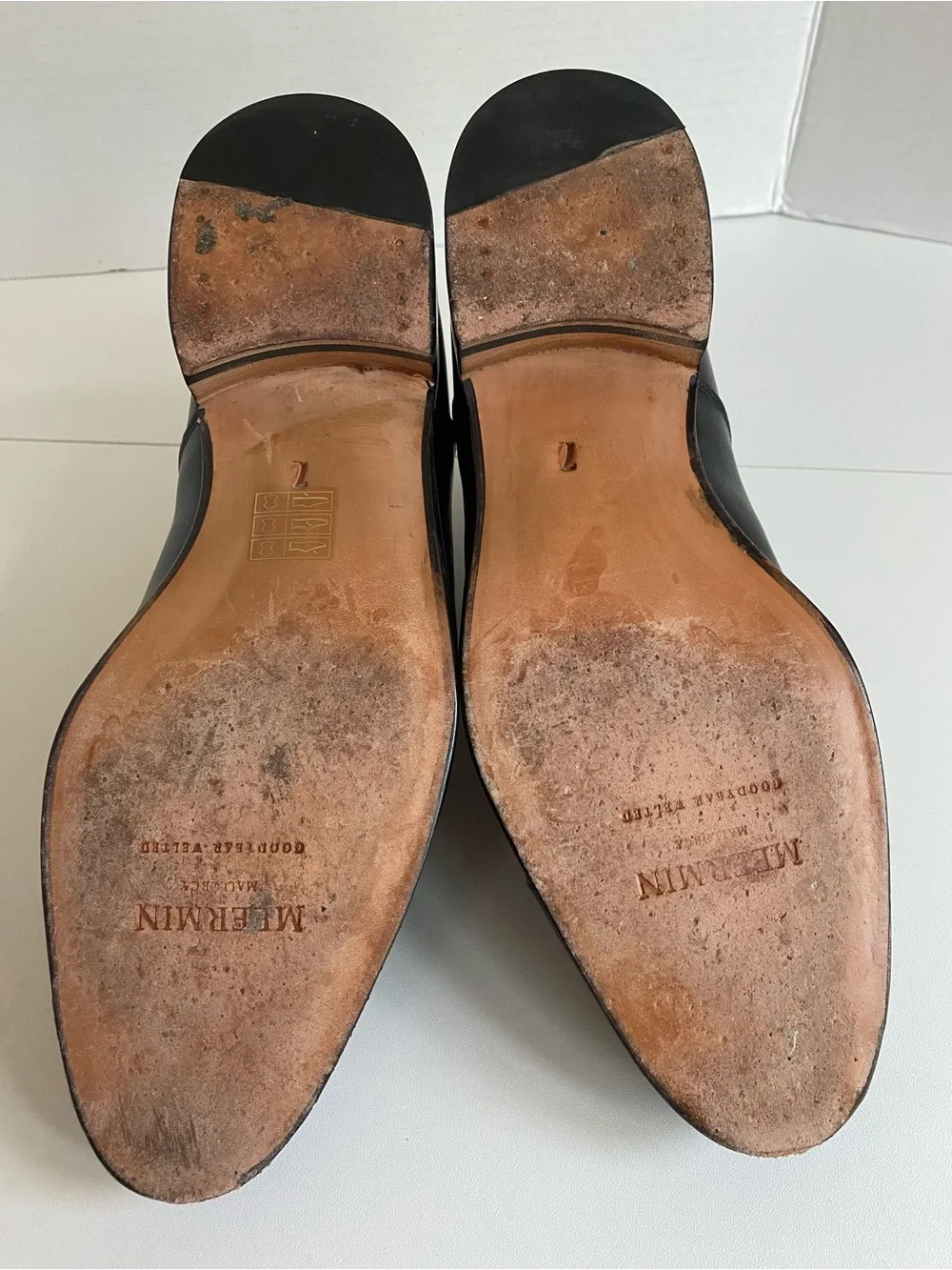 Meermin Classic Black Leather Cap Toe Oxfords Men’s 7 Women’s 9